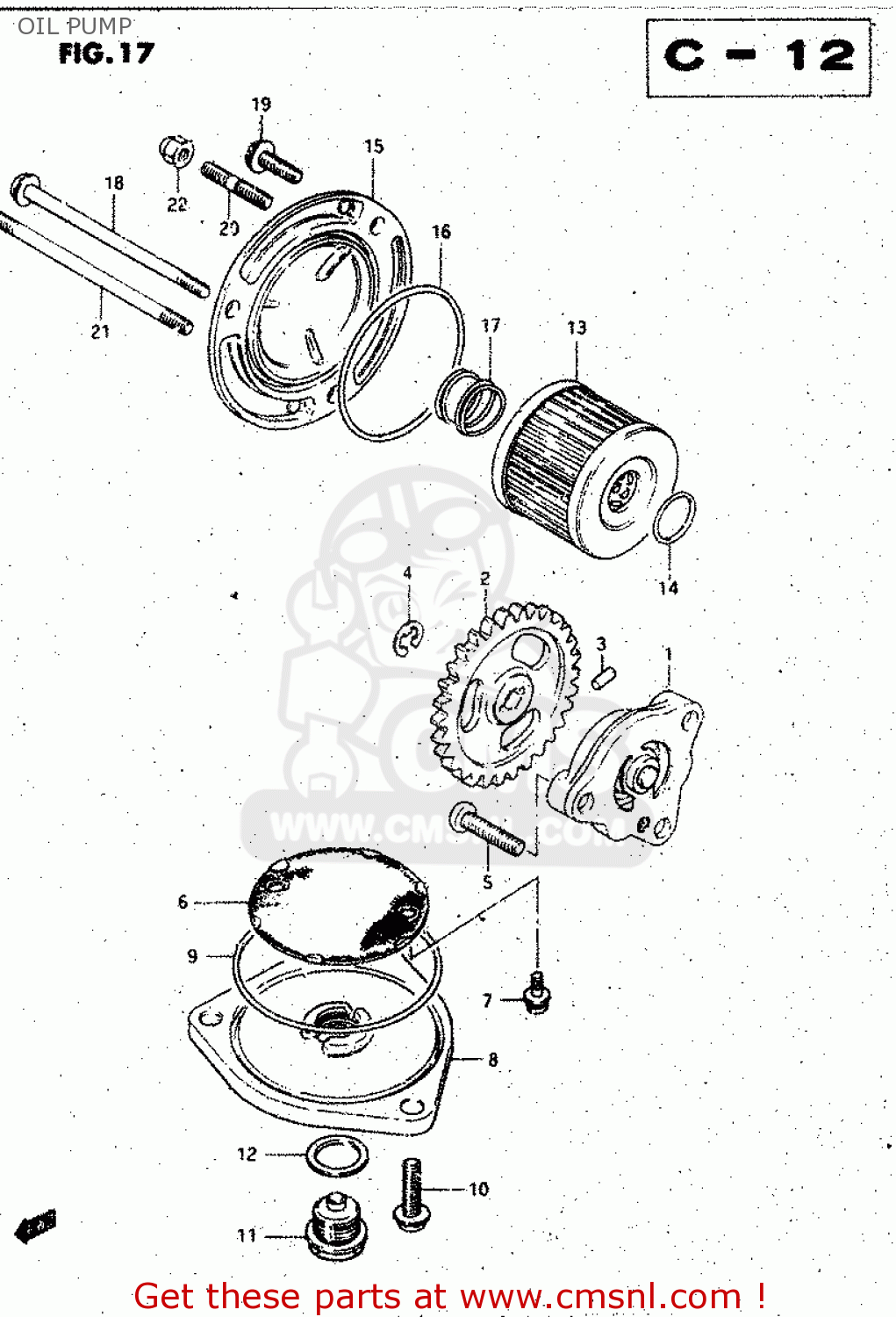 OIL PUMP GS125 1982 (Z) GENERAL EXPORT UNITED KINGDOM (E01 E02)
