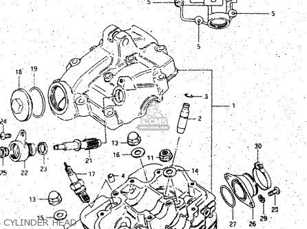 CYLINDER HEAD - GS125 1982 (Z) GENERAL EXPORT UNITED KINGDOM (E01 E02)