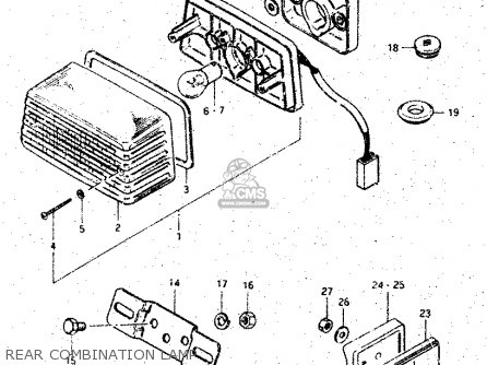 REAR COMBINATION LAMP - GS125 1982 (Z) GENERAL EXPORT UNITED KINGDOM (E01 E02)