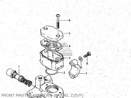FRONT MASTER CYLINDER (MODEL Z/D/F) - GS125 1982 (Z) GENERAL EXPORT UNITED KINGDOM (E01 E02)