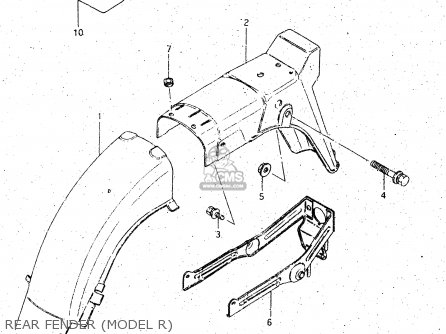 REAR FENDER (MODEL R) - GS125 1982 (Z) GENERAL EXPORT UNITED KINGDOM (E01 E02)