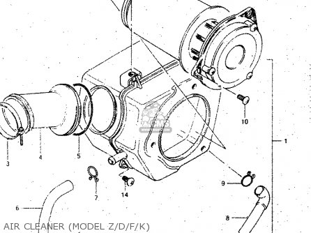 AIR CLEANER (MODEL Z/D/F/K) - GS125 1983 (D) GENERAL EXP UNITED KINGDOM AUSTRALIA (E01 E02 E24