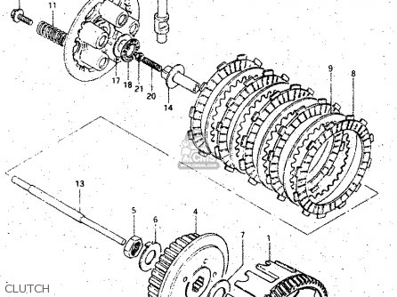 CLUTCH - GS125 1983 (D) GENERAL EXP UNITED KINGDOM AUSTRALIA (E01 E02 E24