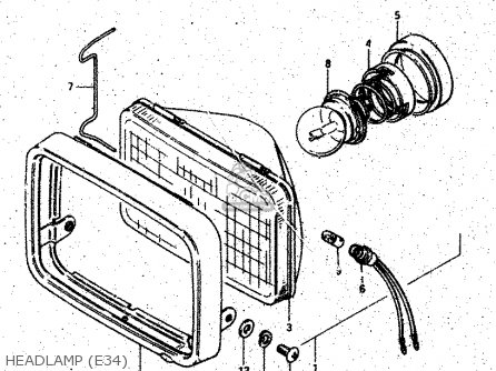 HEADLAMP (E34) - GS125 1983 (D) GENERAL EXP UNITED KINGDOM AUSTRALIA (E01 E02 E24