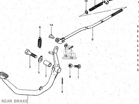 REAR BRAKE - GS125 1983 (D) GENERAL EXP UNITED KINGDOM AUSTRALIA (E01 E02 E24