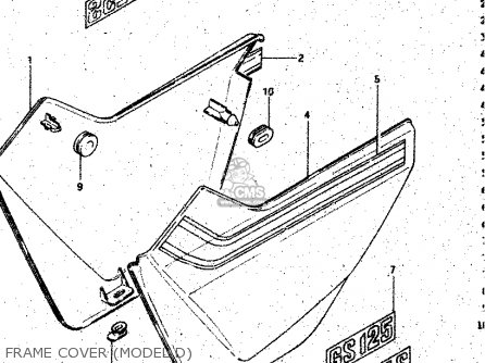 FRAME COVER (MODEL D) - GS125 1983 (D) GENERAL EXP UNITED KINGDOM AUSTRALIA (E01 E02 E24