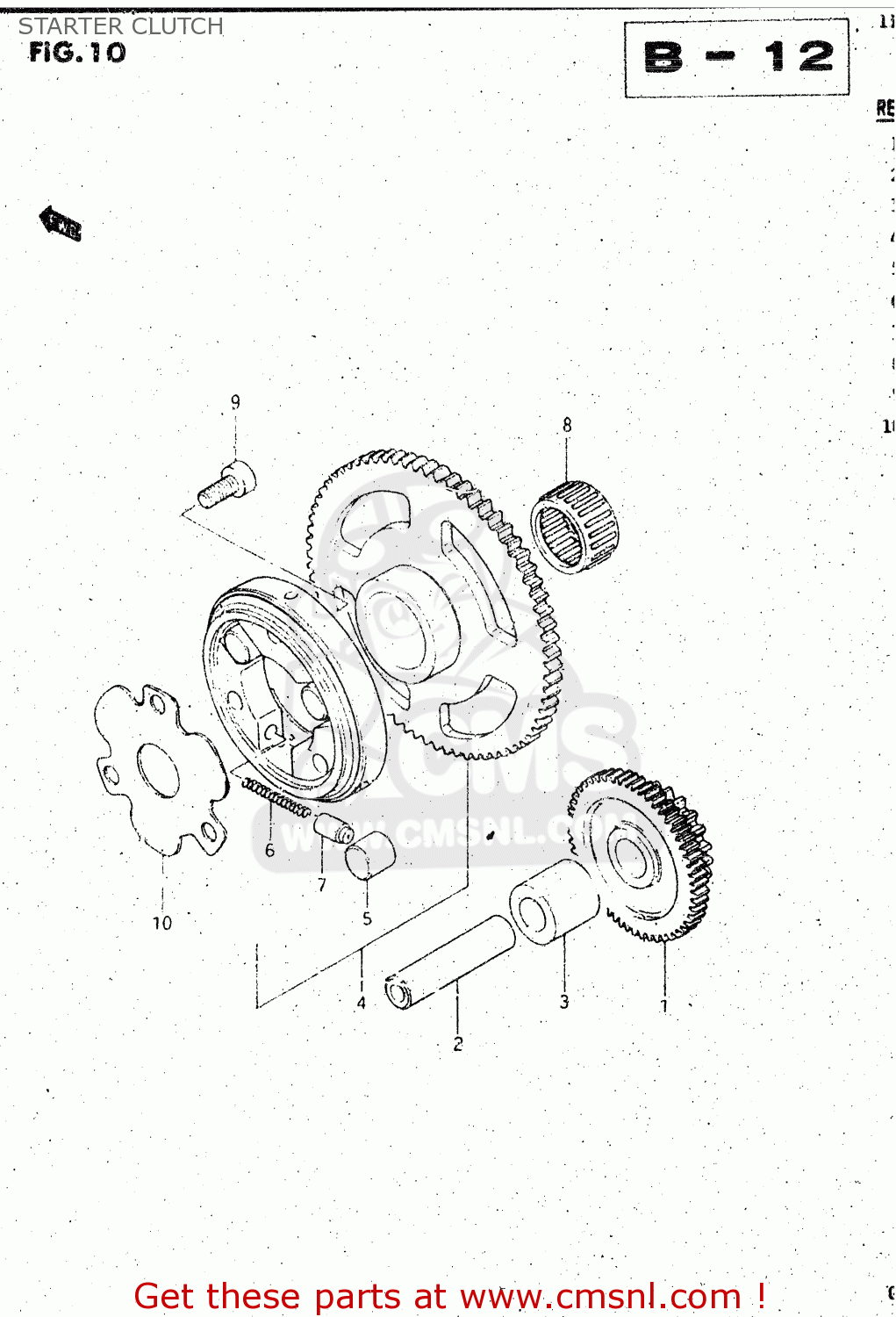 STARTER CLUTCH GS125E 1982 (Z) SWEDEN (E17)