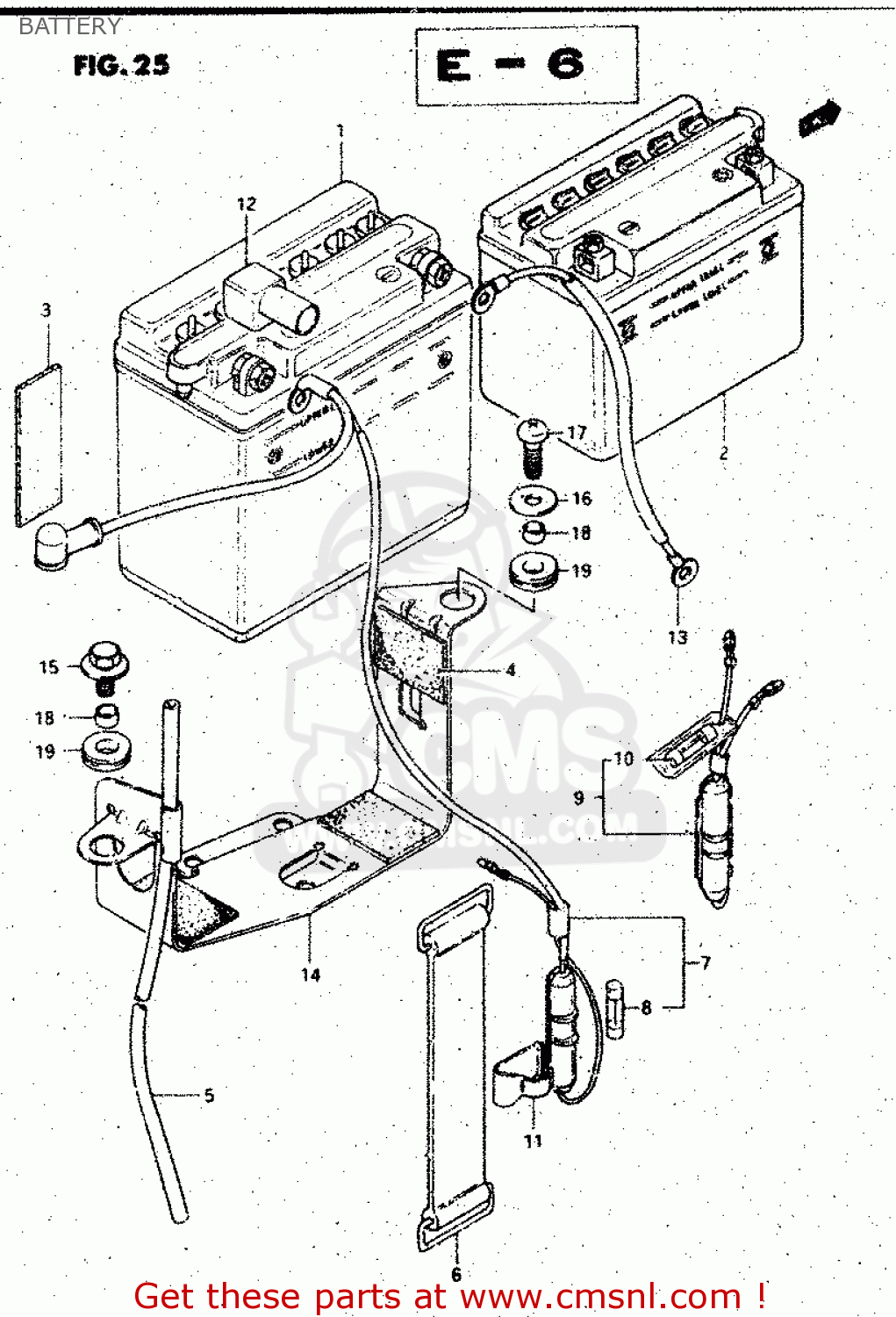 BATTERY GS125E 1982 (Z) SWEDEN (E17)