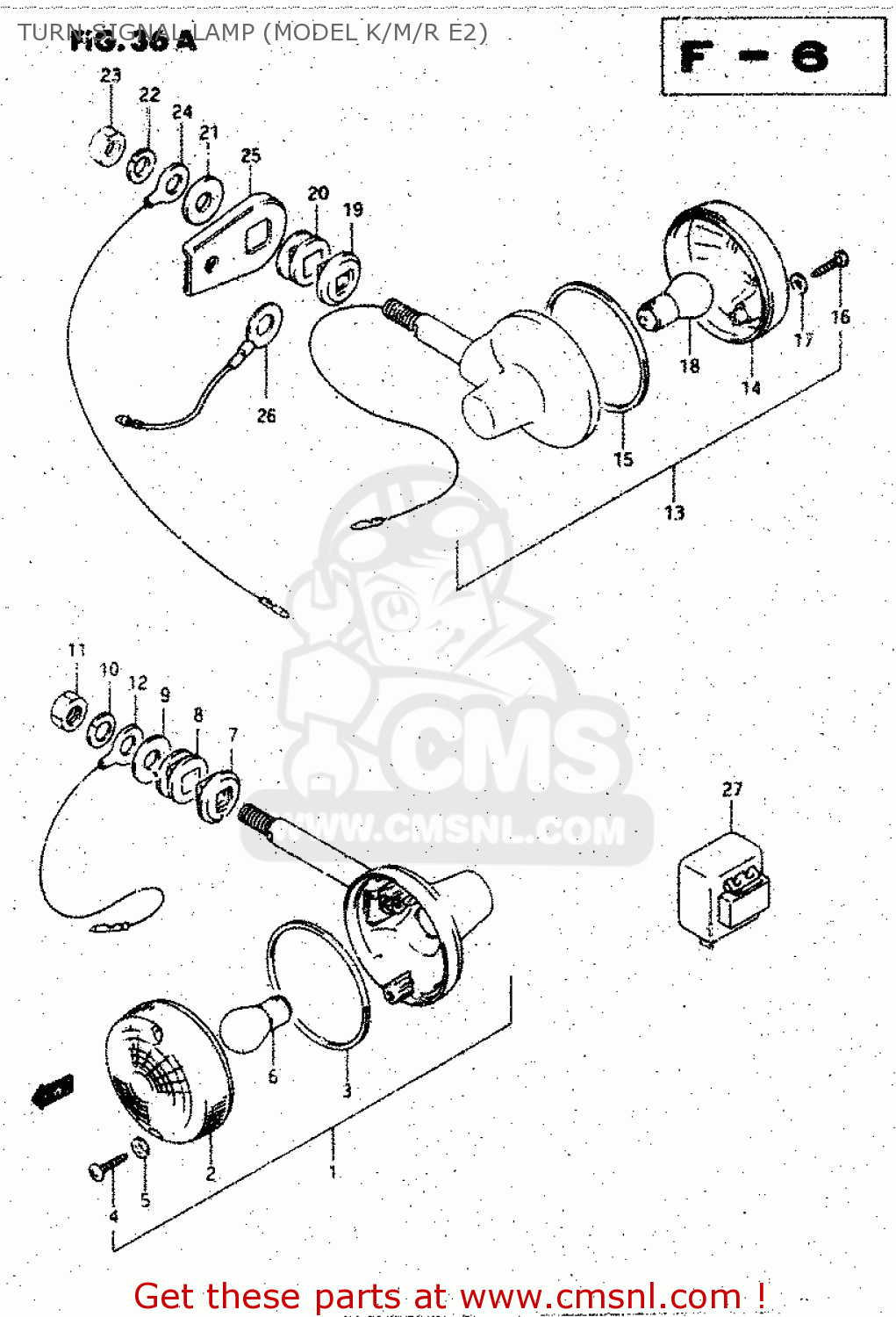 TURN SIGNAL LAMP (MODEL K/M/R E2) GS125E 1982 (Z) SWEDEN (E17)