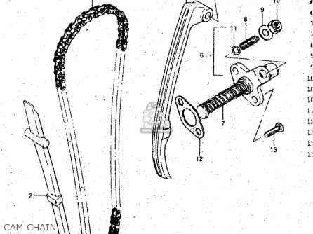 CAM CHAIN - GS125E 1982 (Z) SWEDEN (E17)