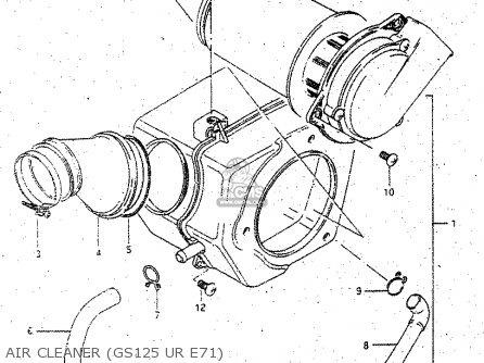 AIR CLEANER (GS125 UR E71) - GS125E 1982 (Z) SWEDEN (E17)