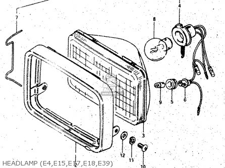 HEADLAMP (E4,E15,E17,E18,E39) - GS125E 1982 (Z) SWEDEN (E17)