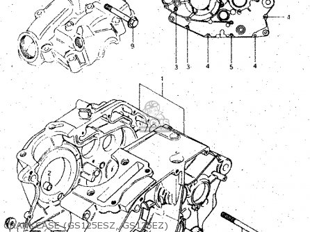 CRANKCASE (GS125ESZ, GS125EZ) - GS125E 1982 (Z) SWEDEN (E17)