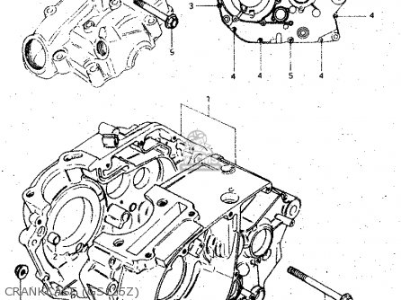 CRANKCASE (GS125Z) - GS125E 1982 (Z) SWEDEN (E17)
