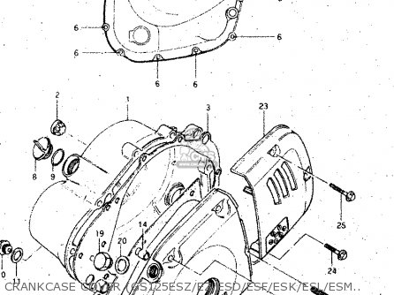 CRANKCASE COVER (GS125ESZ/EZ/ESD/ESF/ESK/ESL/ESM/ESR) - GS125E 1982 (Z) SWEDEN (E17)