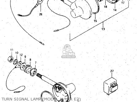 TURN SIGNAL LAMP (MODEL K/M/R E2) - GS125ES 1982 (Z) (E01 E02 E04 E18 E24 E39)