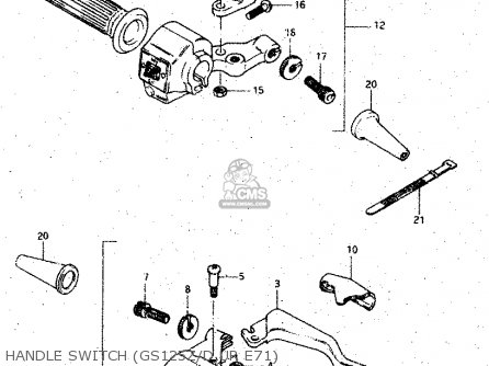 HANDLE SWITCH (GS125Z/D,UR E71) - GS125ES 1982 (Z) (E01 E02 E04 E18 E24 E39)