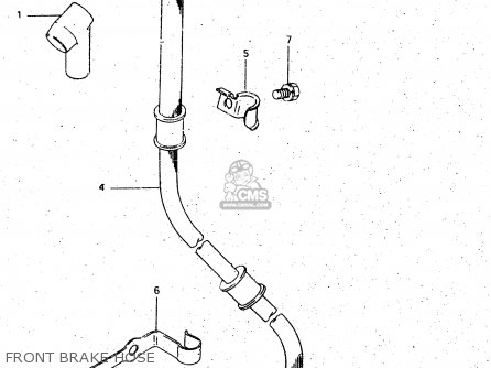 FRONT BRAKE HOSE - GS125ES 1982 (Z) (E01 E02 E04 E18 E24 E39)