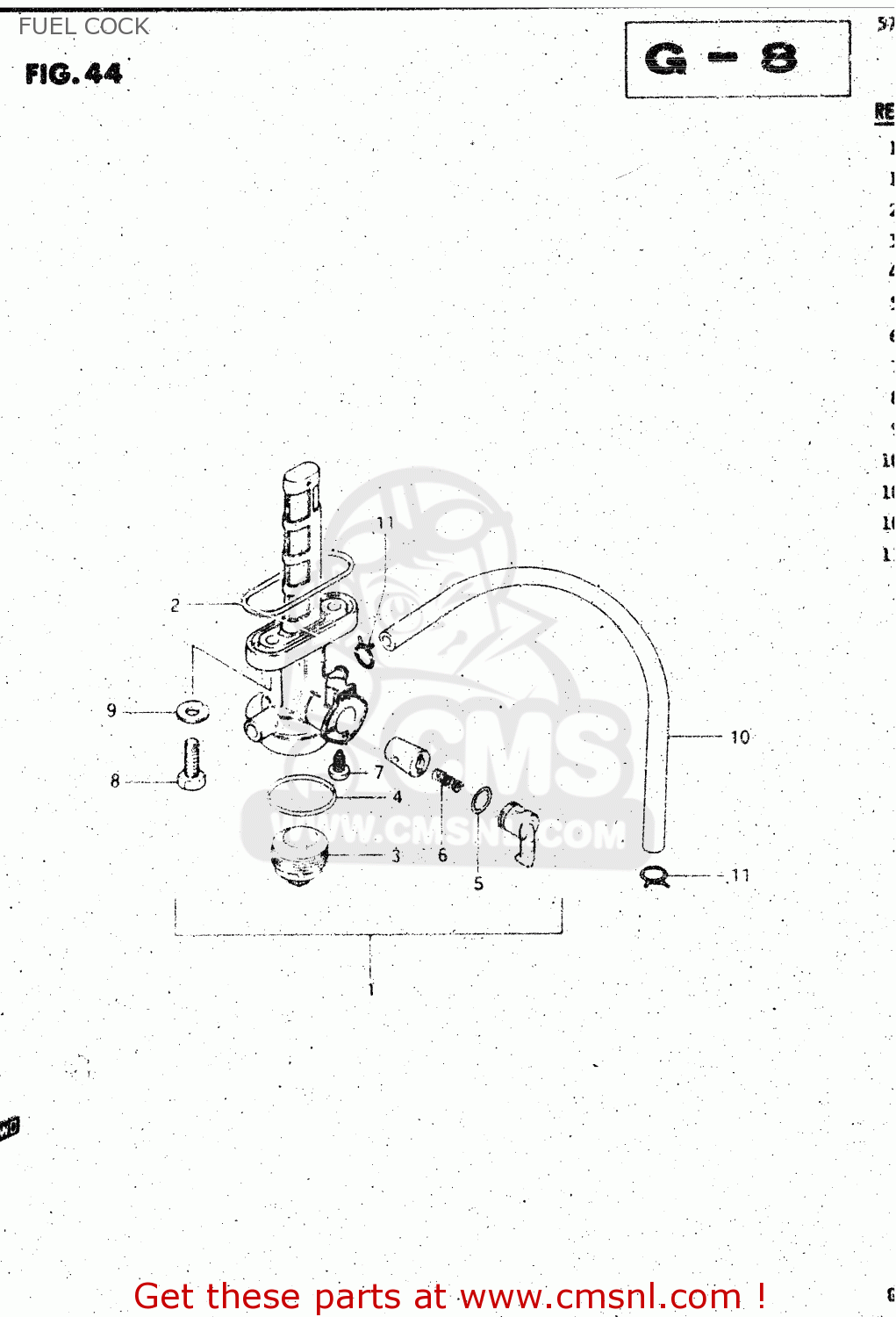 FUEL COCK GS125ES 1983 (D) (E01 E02 E04 E06 E15 E18 E24 E30 E34 E39)