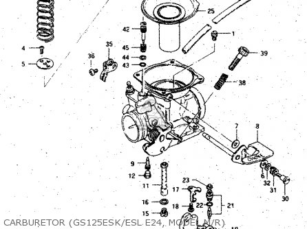 CARBURETOR (GS125ESK/ESL E24, MODEL M/R) - GS125ES 1983 (D) (E01 E02 E04 E06 E15 E18 E24 E30 E34 E39)