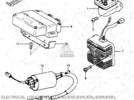 ELECTRICAL (GS125ESZ/EZ/ESD/ESF/ESK/ESL/ESM/ESR) - GS125ES 1983 (D) (E01 E02 E04 E06 E15 E18 E24 E30 E34 E39)
