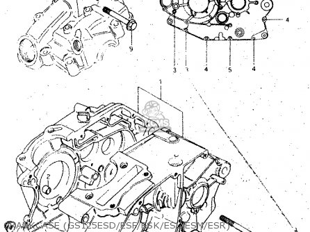 CRANKCASE (GS125ESD/ESF/ESK/ESL/ESM/ESR) - GS125ES 1983 (D) (E01 E02 E04 E06 E15 E18 E24 E30 E34 E39)