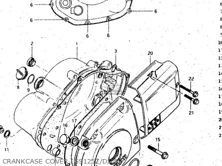 CRANKCASE COVER (GS125Z/D/UR) - GS125ES 1983 (D) (E01 E02 E04 E06 E15 E18 E24 E30 E34 E39)