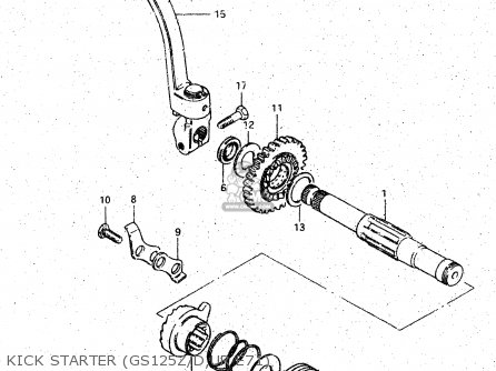 KICK STARTER (GS125Z/D,UR E71) - GS125ES 1985 (F) (E01 E02 E04 E15 E24)