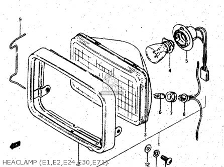 HEACLAMP (E1,E2,E24,E30,E71) - GS125ES 1985 (F) (E01 E02 E04 E15 E24)