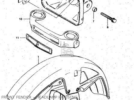 FRONT FENDER - HEADLAMP HOUSING - GS125ES 1985 (F) (E01 E02 E04 E15 E24)
