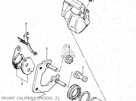 FRONT CALIPERS (MODEL Z) - GS125ES 1985 (F) (E01 E02 E04 E15 E24)