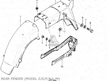 REAR FENDER (MODEL Z/D/F/K/L/M) - GS125ES 1985 (F) (E01 E02 E04 E15 E24)