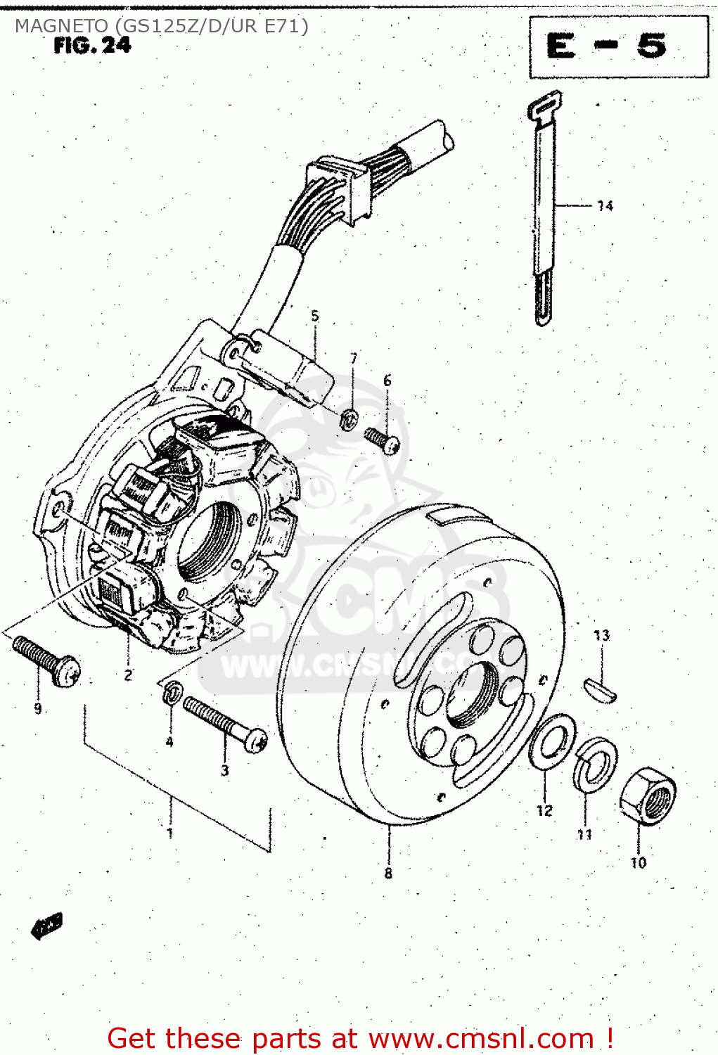 MAGNETO (GS125Z/D/UR E71) GS125ES 1989 (K) GENERAL EXP UNITED KINGDOM AUSTRALIA (01 02 24)