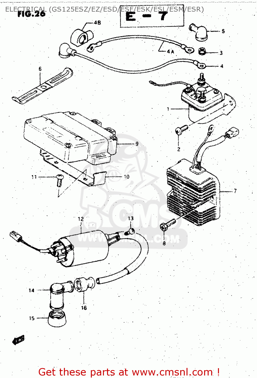ELECTRICAL (GS125ESZ/EZ/ESD/ESF/ESK/ESL/ESM/ESR) GS125ES 1989 (K) GENERAL EXP UNITED KINGDOM AUSTRALIA (01 02 24)