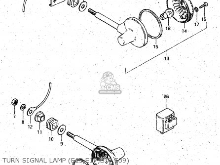 TURN SIGNAL LAMP (E15,E17,E18,E39) - GS125ES 1989 (K) GENERAL EXP UNITED KINGDOM AUSTRALIA (01 02 24)