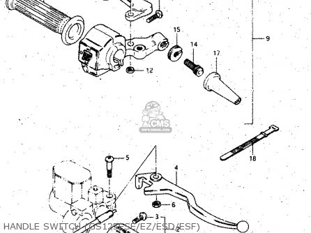 HANDLE SWITCH (GS125ESE/EZ/ESD/ESF) - GS125ES 1989 (K) GENERAL EXP UNITED KINGDOM AUSTRALIA (01 02 24)