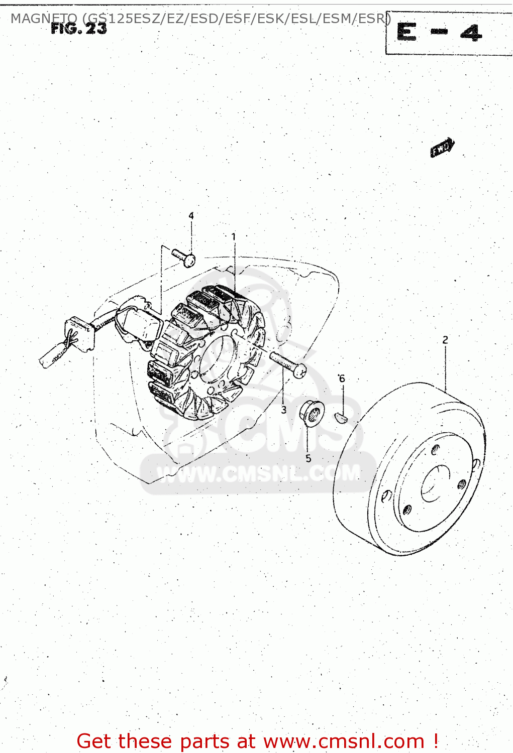 MAGNETO (GS125ESZ/EZ/ESD/ESF/ESK/ESL/ESM/ESR) GS125ES 1990 (L) AUSTRALIA (E24)