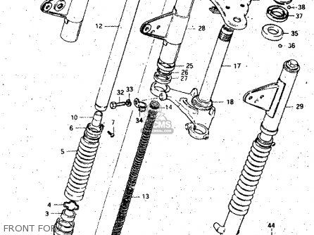 FRONT FORK - GS125ES 1990 (L) AUSTRALIA (E24)