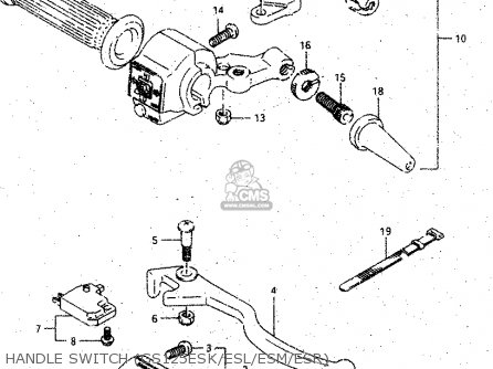 HANDLE SWITCH (GS125ESK/ESL/ESM/ESR) - GS125ES 1990 (L) AUSTRALIA (E24)
