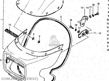 COWLING (GS125ESZ) - GS125ES 1990 (L) AUSTRALIA (E24)