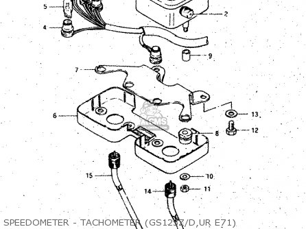 SPEEDOMETER - TACHOMETER (GS125Z/D,UR E71) - GS125ES 1991 (M) GENERAL EXP UNITED KINDOM AUSTRALIA (01 02 24)