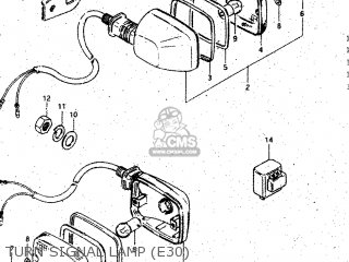 TURN SIGNAL LAMP (E30) - GS125ES 1991 (M) GENERAL EXP UNITED KINDOM AUSTRALIA (01 02 24)