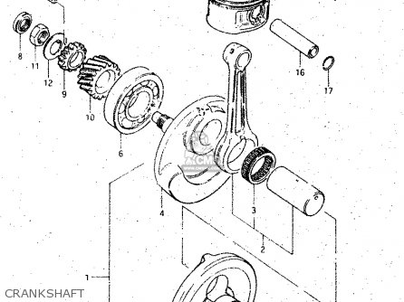 CRANKSHAFT - GS125ES 1991 (M) GENERAL EXP UNITED KINDOM AUSTRALIA (01 02 24)