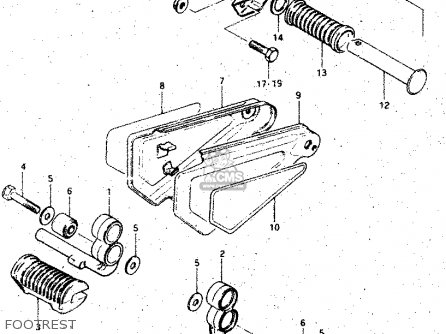 FOOTREST - GS125ES 1994 (R) GENERAL EXPORT UNITED KINGDOM (E01 E02)