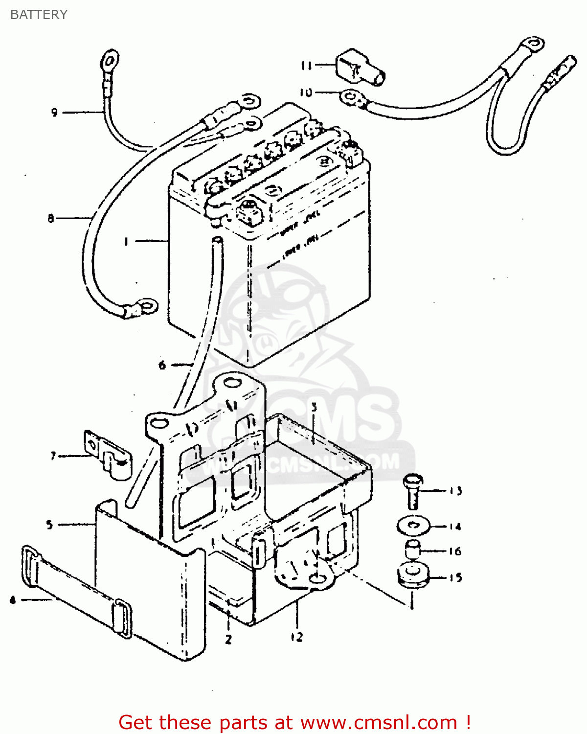 Suzuki GS250T 1980 (T) UNITED KINGDOM (E02) BATTERY - buy original ...