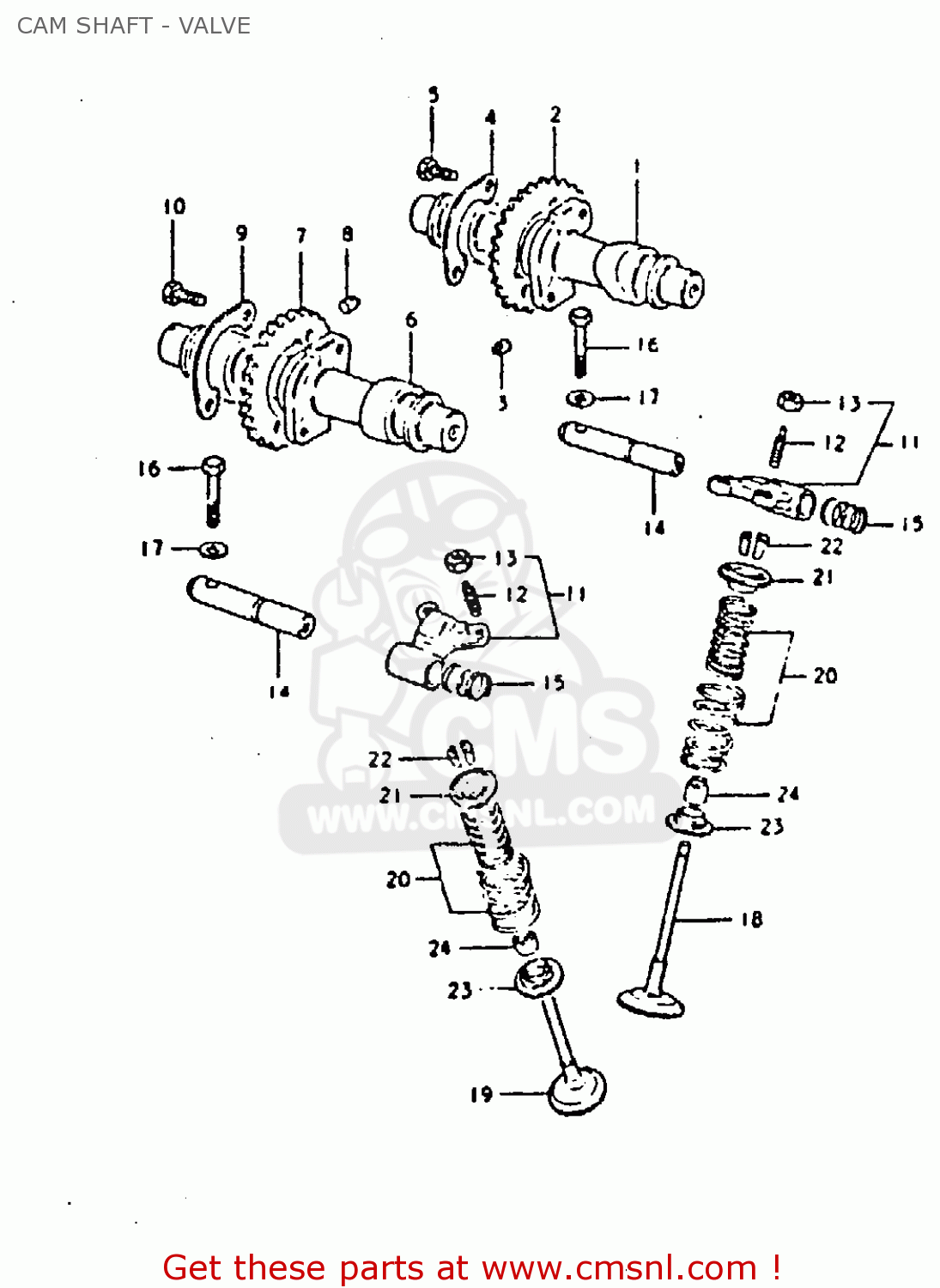 CAM SHAFT - VALVE GS250T 1980 (T) UNITED KINGDOM (E02)