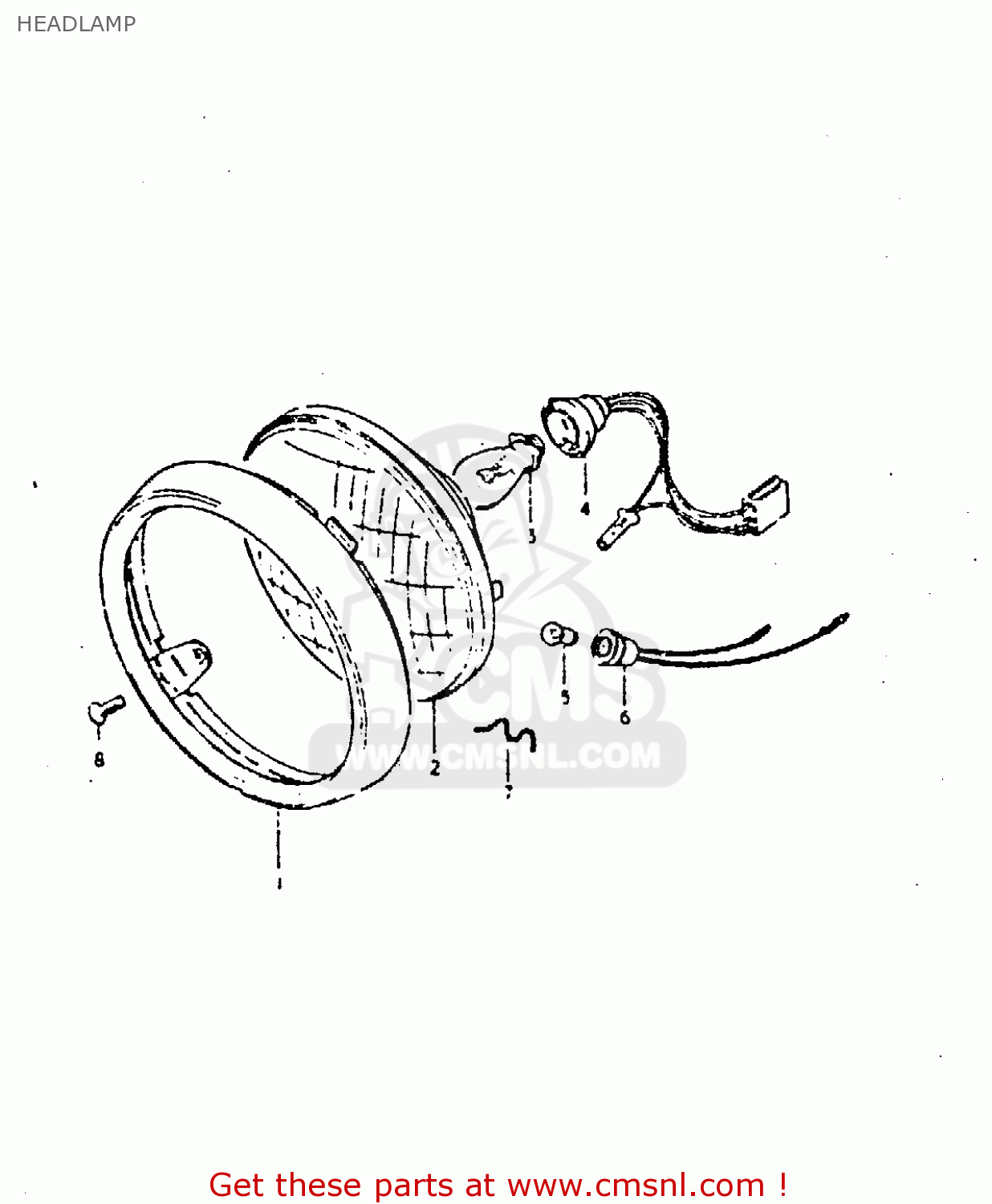 HEADLAMP GS250T 1980 (T) UNITED KINGDOM (E02)