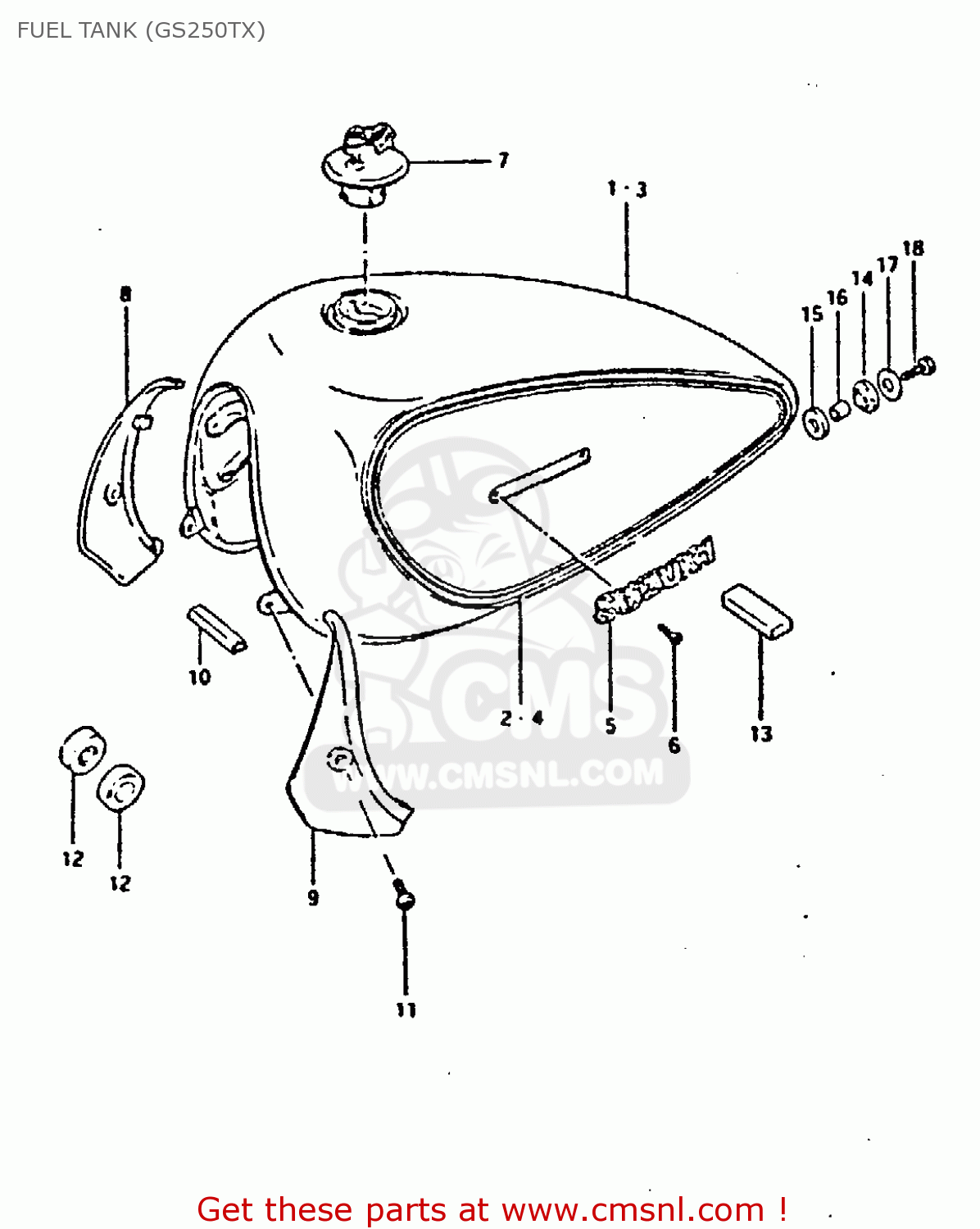 FUEL TANK (GS250TX) GS250T 1980 (T) UNITED KINGDOM (E02)