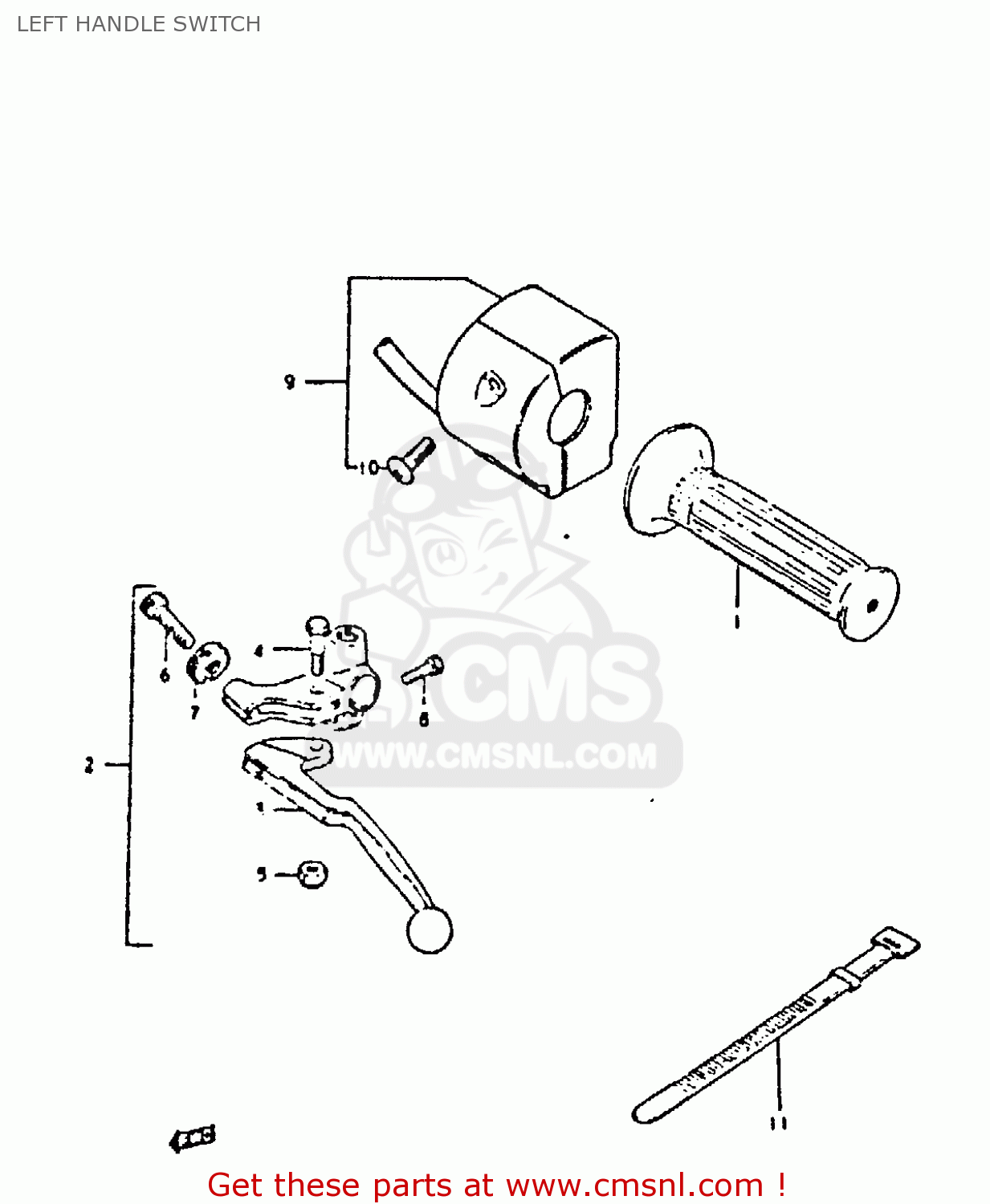 LEFT HANDLE SWITCH GS250T 1980 (T) UNITED KINGDOM (E02)
