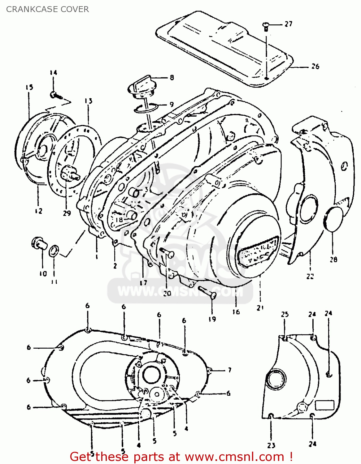 CRANKCASE COVER GS250T 1980 (T) UNITED KINGDOM (E02)